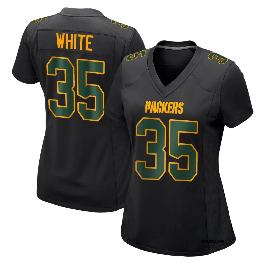 Game Black Women's Jalen White Green Bay Packers Fashion Jersey