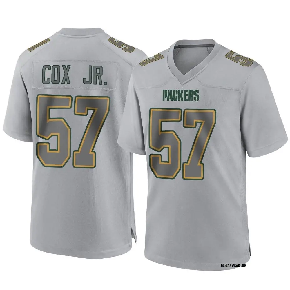 Game Gray Men's Brenton Cox Jr. Green Bay Packers Atmosphere Fashion Jersey