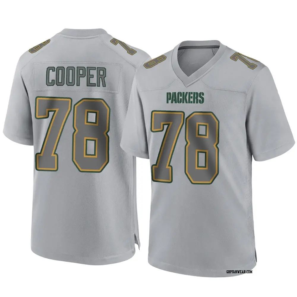 Game Gray Men's Dalton Cooper Green Bay Packers Atmosphere Fashion Jersey