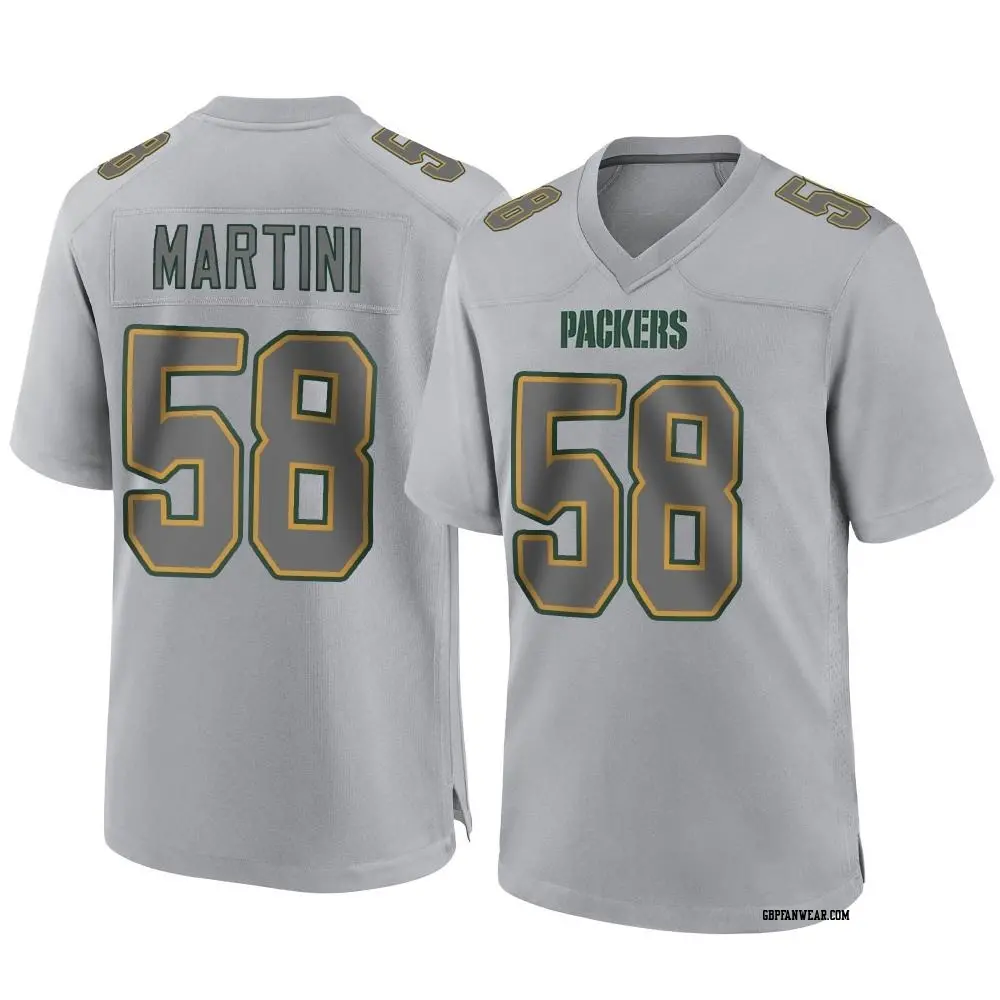 Game Gray Men's Greer Martini Green Bay Packers Atmosphere Fashion Jersey