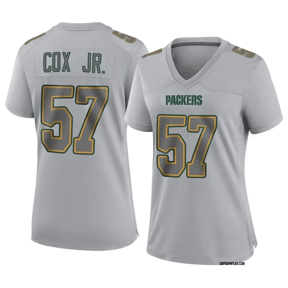 Game Gray Women's Brenton Cox Jr. Green Bay Packers Atmosphere Fashion Jersey