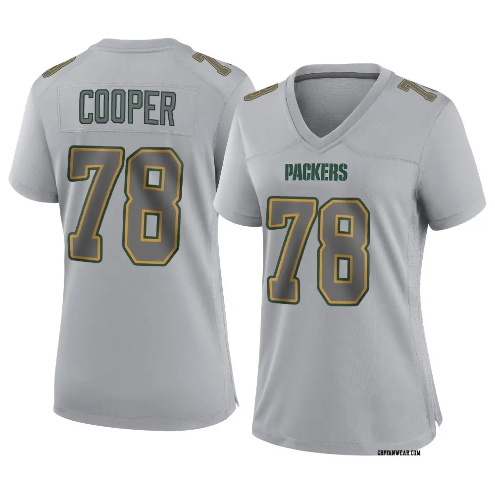 Game Gray Women's Dalton Cooper Green Bay Packers Atmosphere Fashion Jersey
