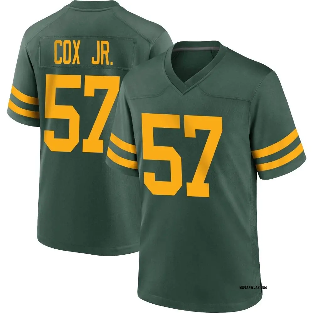 Game Green Men's Brenton Cox Jr. Green Bay Packers Alternate Jersey