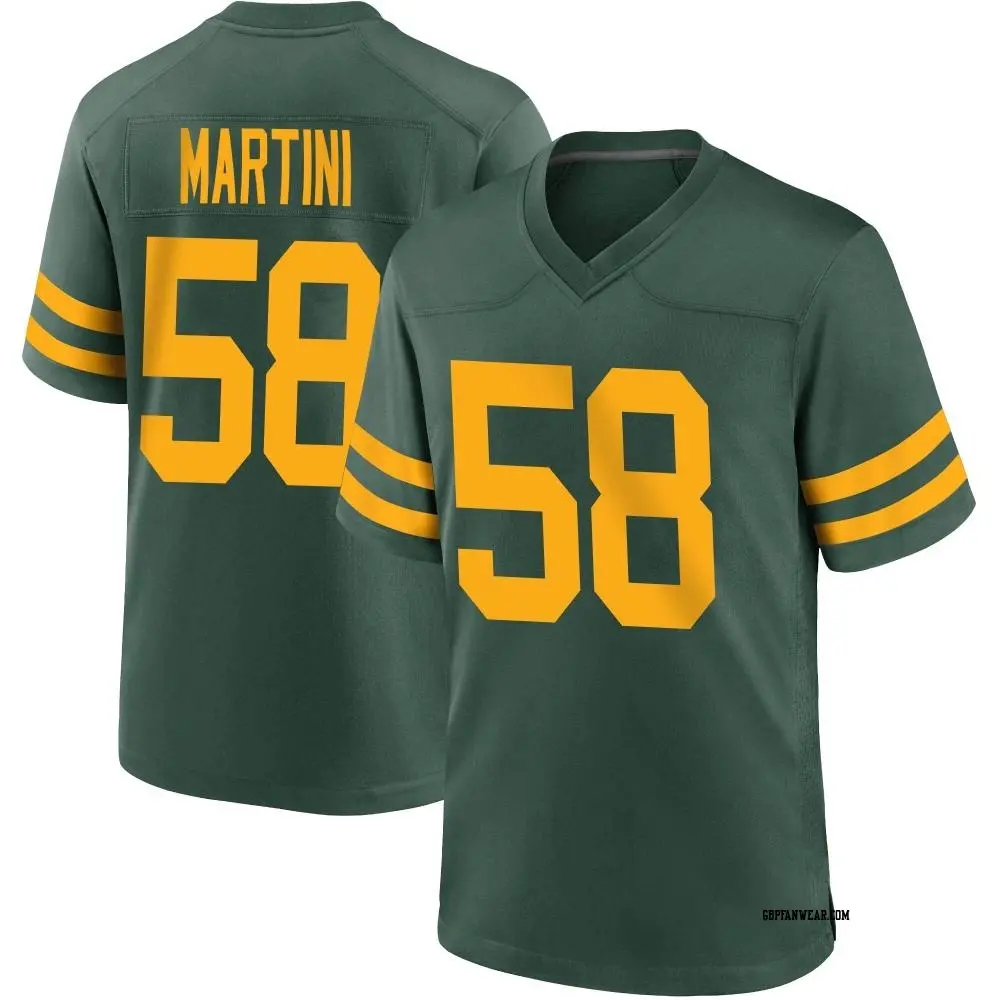 Game Green Men's Greer Martini Green Bay Packers Alternate Jersey