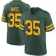Game Green Men's Jalen White Green Bay Packers Alternate Jersey