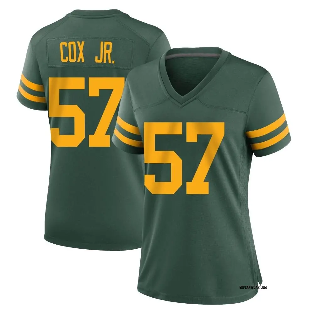 Game Green Women's Brenton Cox Jr. Green Bay Packers Alternate Jersey