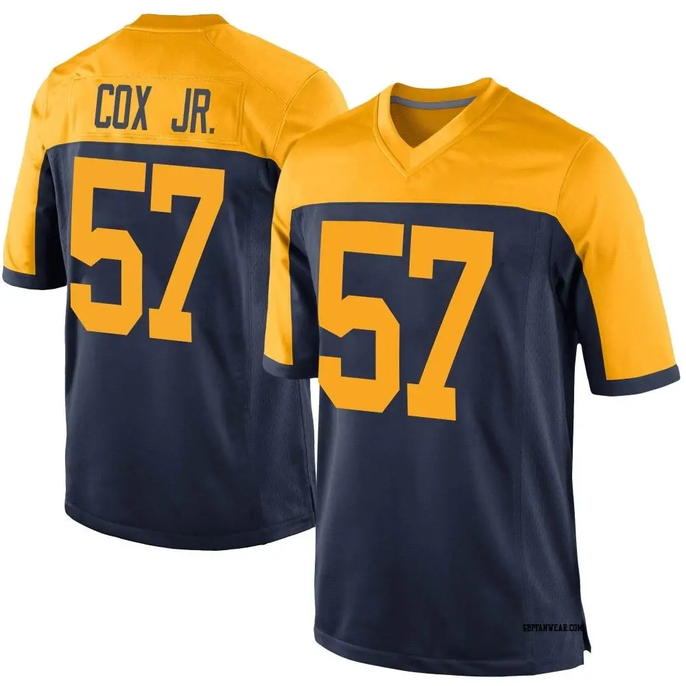 Game Navy Youth Brenton Cox Jr. Green Bay Packers Alternate Jersey
