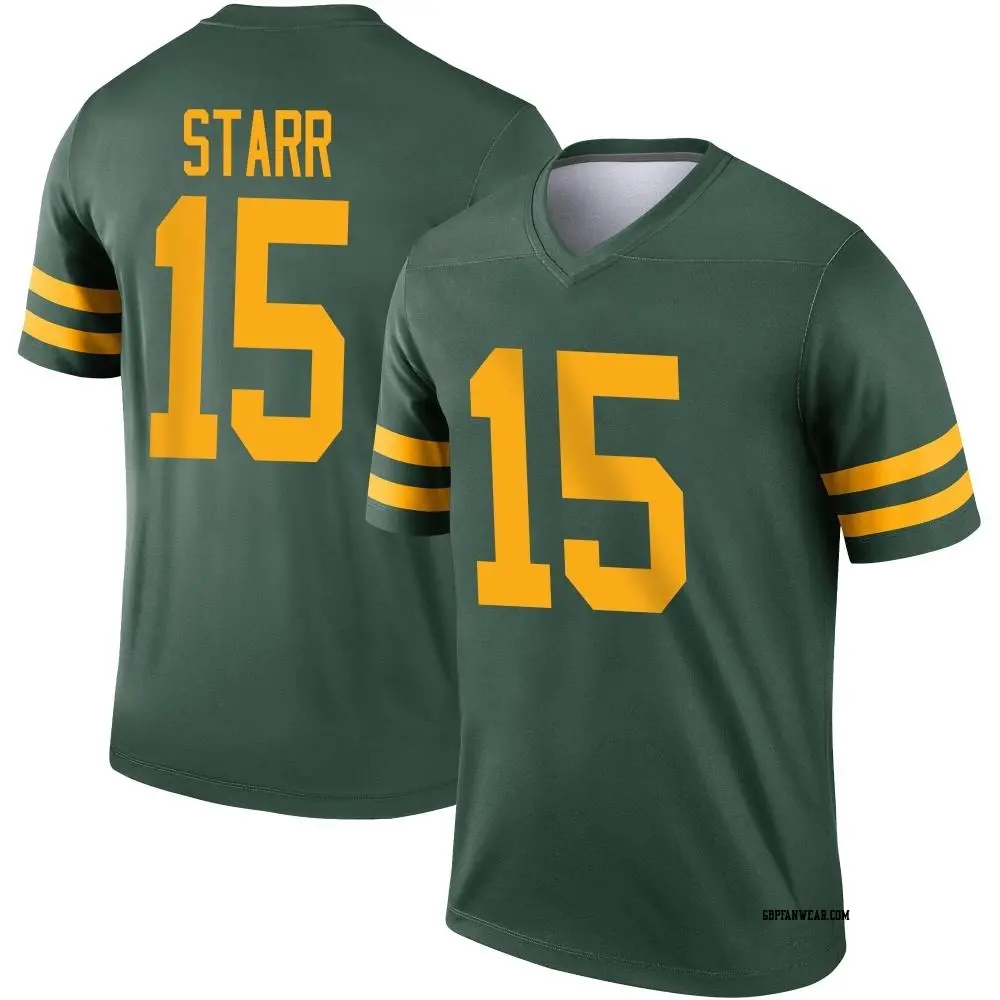 Legend Green Men's Bart Starr Green Bay Packers Alternate Jersey