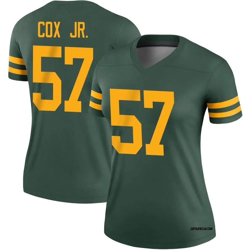 Legend Green Women's Brenton Cox Jr. Green Bay Packers Alternate Jersey
