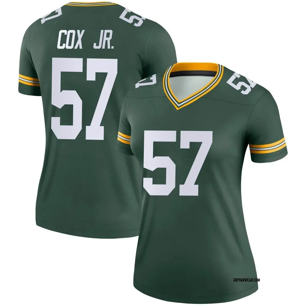 Legend Green Women's Brenton Cox Jr. Green Bay Packers Jersey