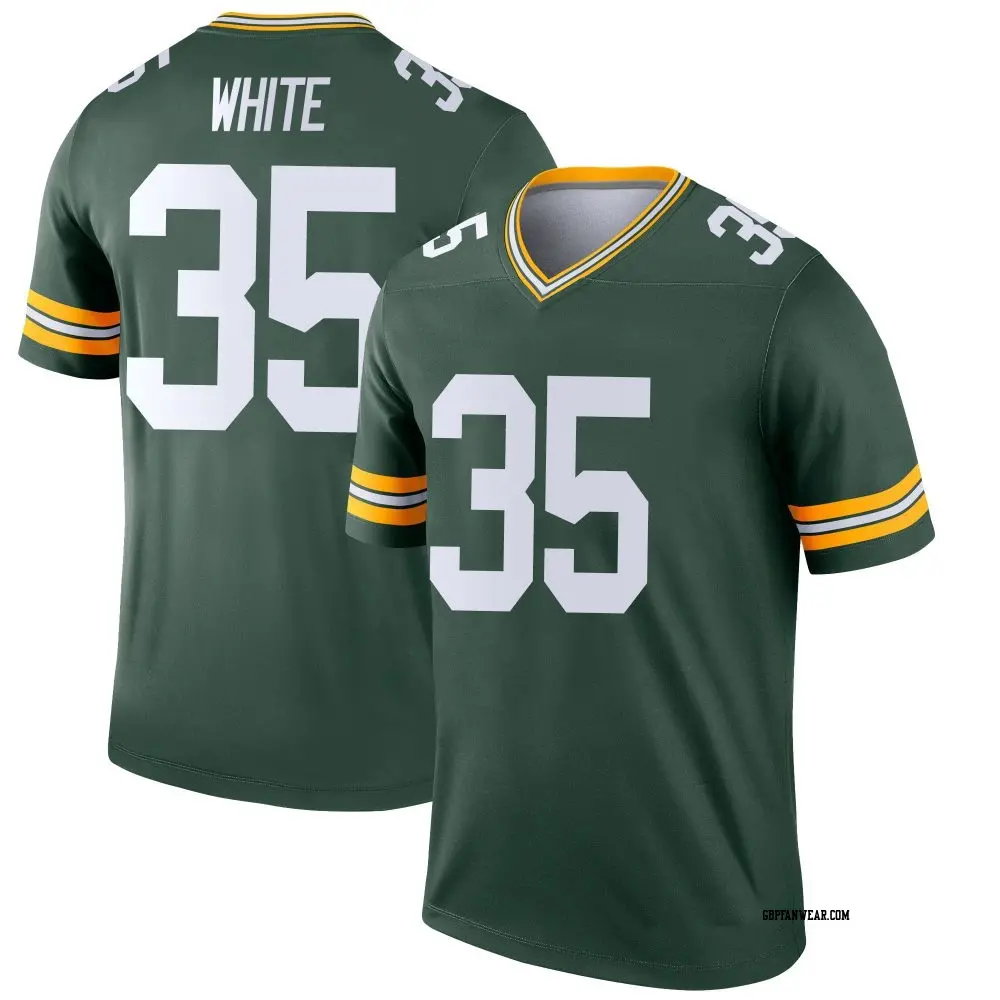 Legend Green Youth Jalen White Green Bay Packers Jersey