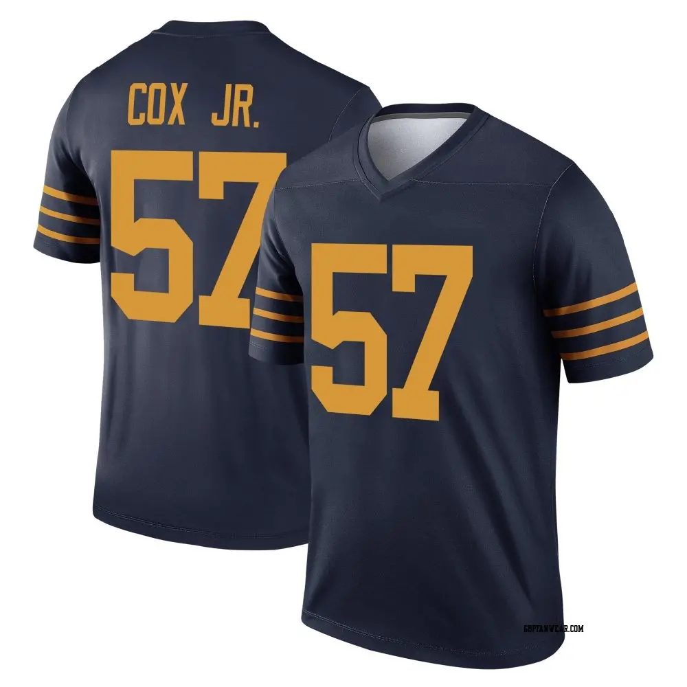 Legend Navy Men's Brenton Cox Jr. Green Bay Packers The 1923 Classic Jersey