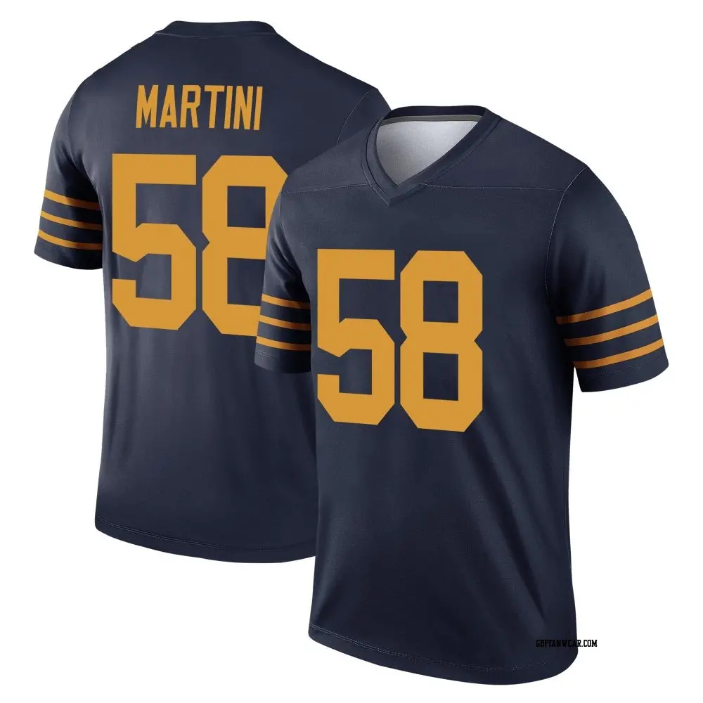 Legend Navy Men's Greer Martini Green Bay Packers The 1923 Classic Jersey