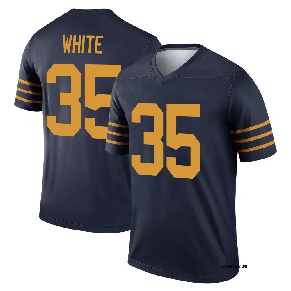 Legend Navy Men's Jalen White Green Bay Packers The 1923 Classic Jersey