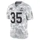Limited Arctic Camo Men's Jalen White Green Bay Packers 2024 Salute to Service Jersey