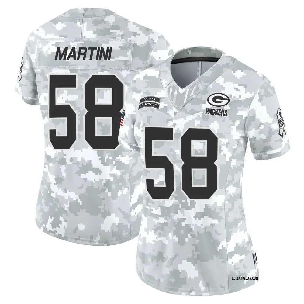 Limited Arctic Camo Women's Greer Martini Green Bay Packers 2024 Salute to Service Jersey