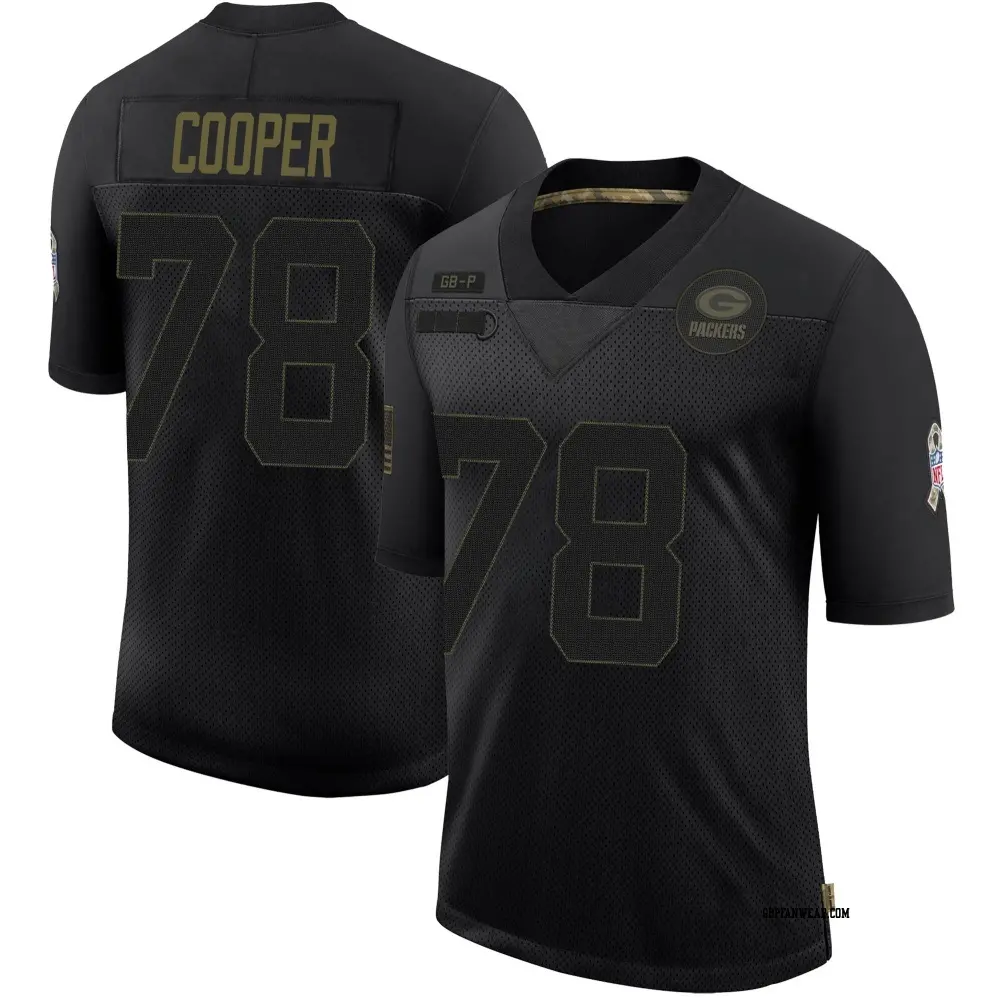 Limited Black Youth Dalton Cooper Green Bay Packers 2020 Salute To Service Jersey