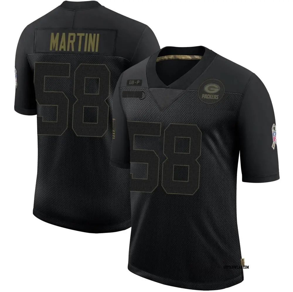 Limited Black Youth Greer Martini Green Bay Packers 2020 Salute To Service Jersey
