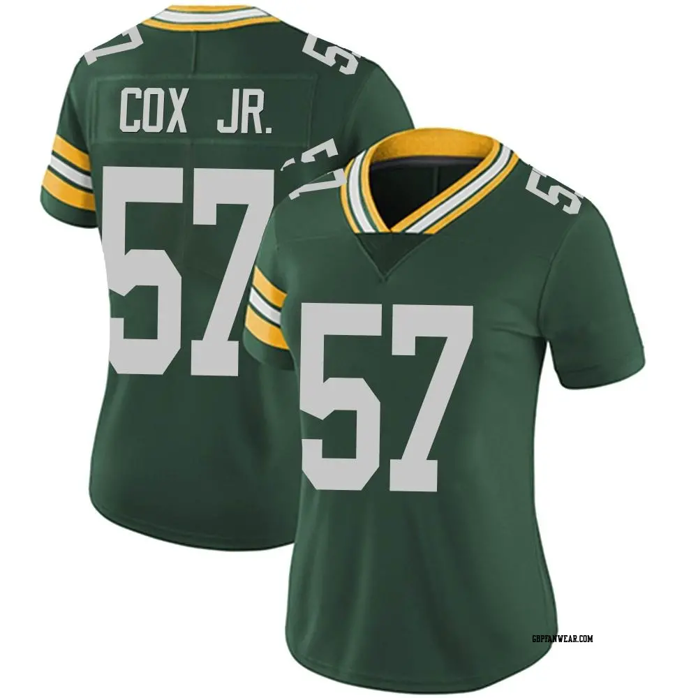 Limited Green Women's Brenton Cox Jr. Green Bay Packers Team Color Vapor Untouchable Jersey