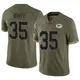 Limited Olive Men's Jalen White Green Bay Packers 2022 Salute To Service Jersey
