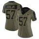 Limited Olive Women's Brenton Cox Jr. Green Bay Packers 2021 Salute To Service Jersey