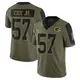 Limited Olive Youth Brenton Cox Jr. Green Bay Packers 2021 Salute To Service Jersey