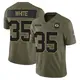 Limited Olive Youth Jalen White Green Bay Packers 2025 Salute to Service Jersey