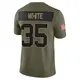 Limited Olive Youth Jalen White Green Bay Packers 2025 Salute to Service Jersey