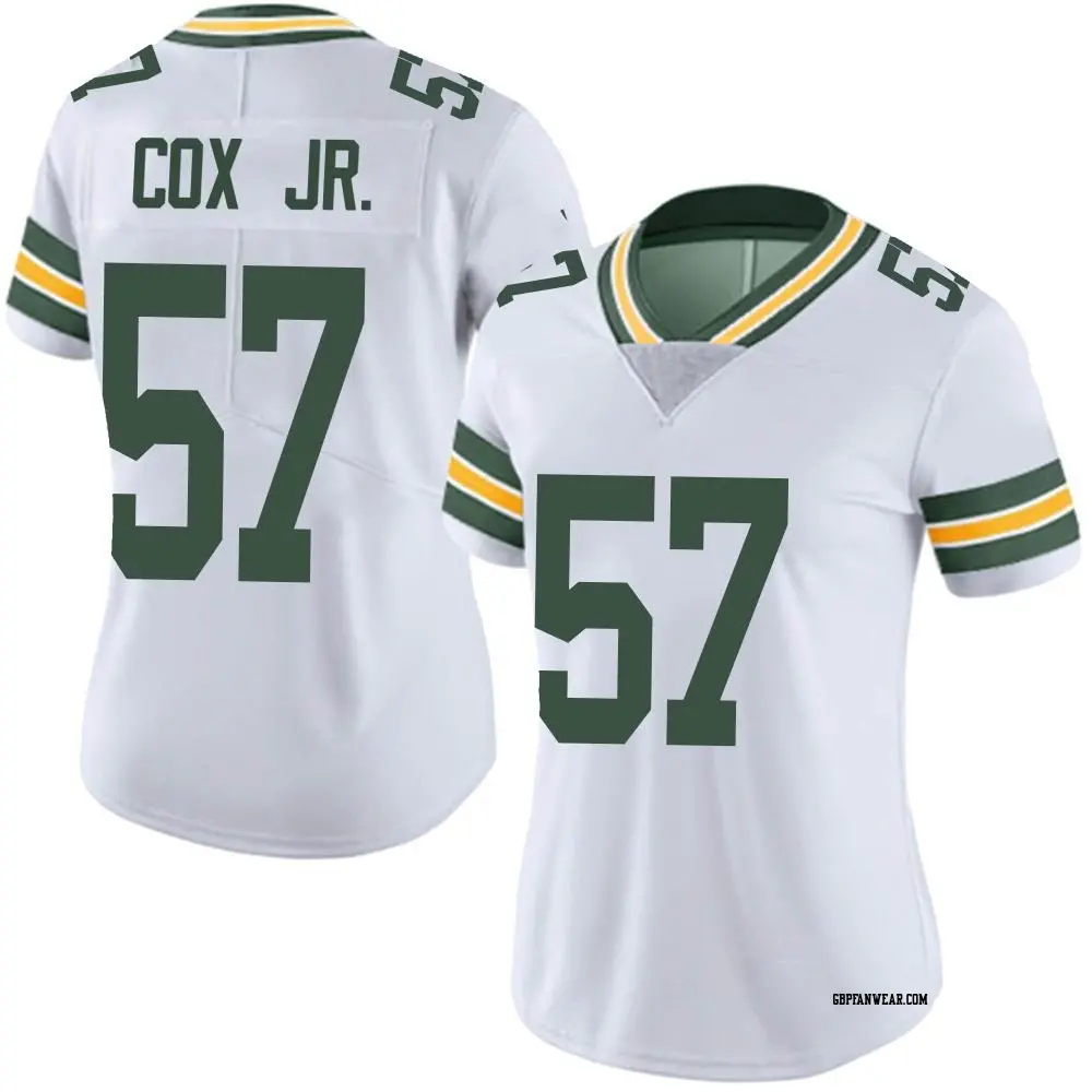 Limited White Women's Brenton Cox Jr. Green Bay Packers Vapor Untouchable Jersey